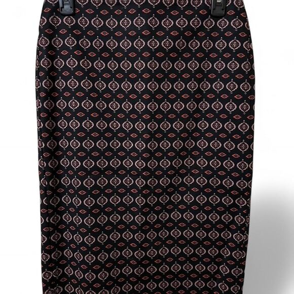Lord & Taylor Geometric Patterns Long Pencil Skirt Size 2 work office - Picture 1 of 7